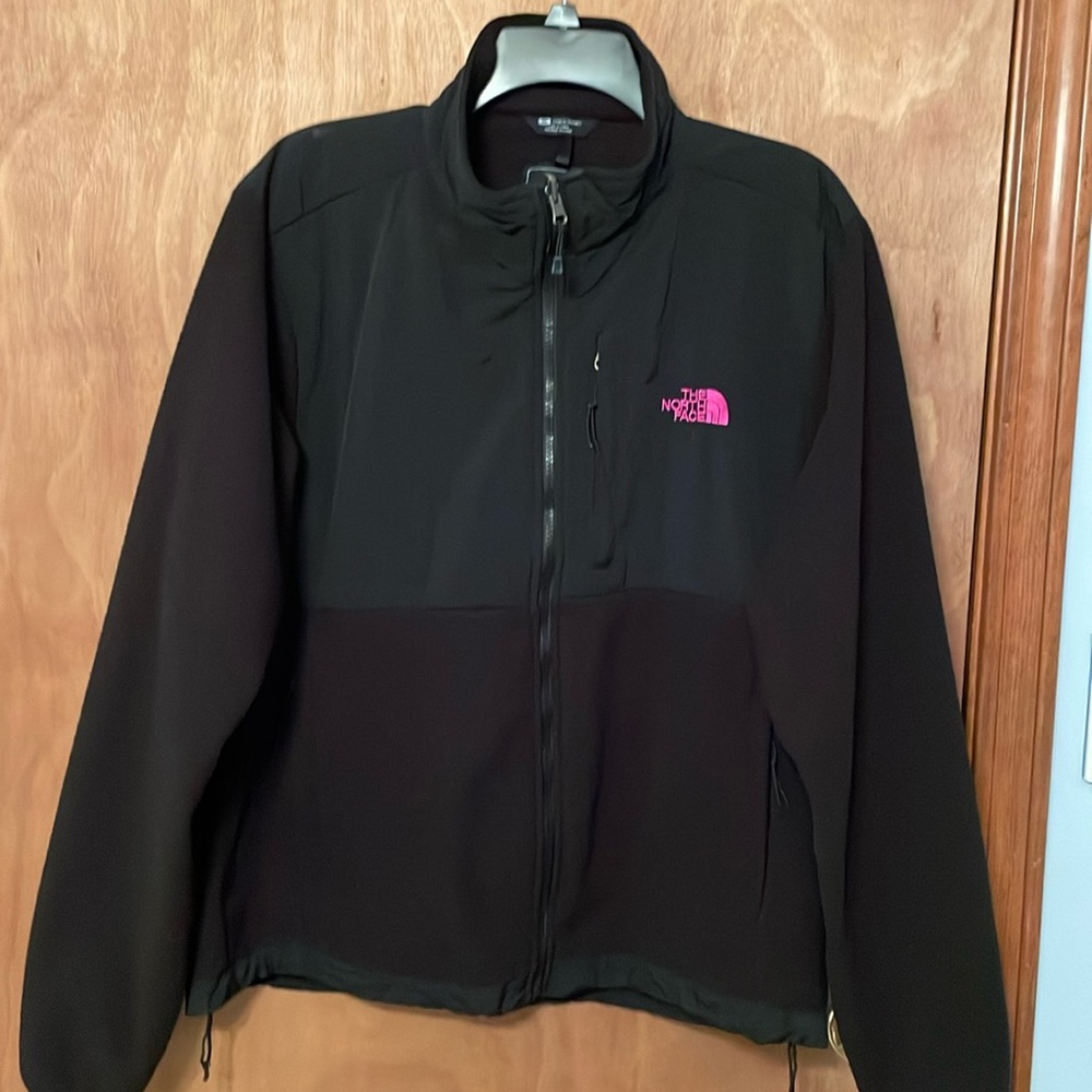 Gently used black fleece zip front jacket